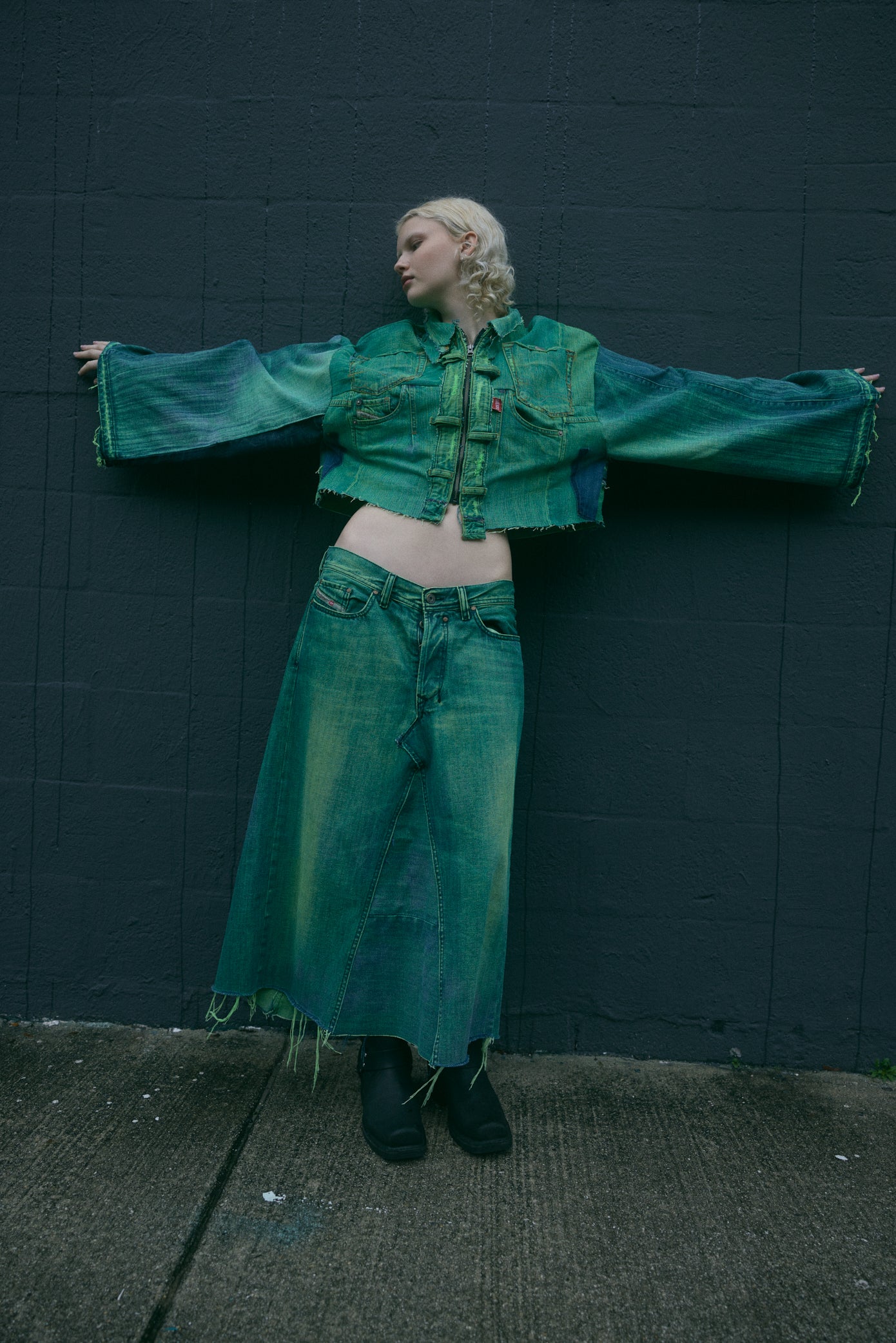 Cropped Green Diesel Jacket