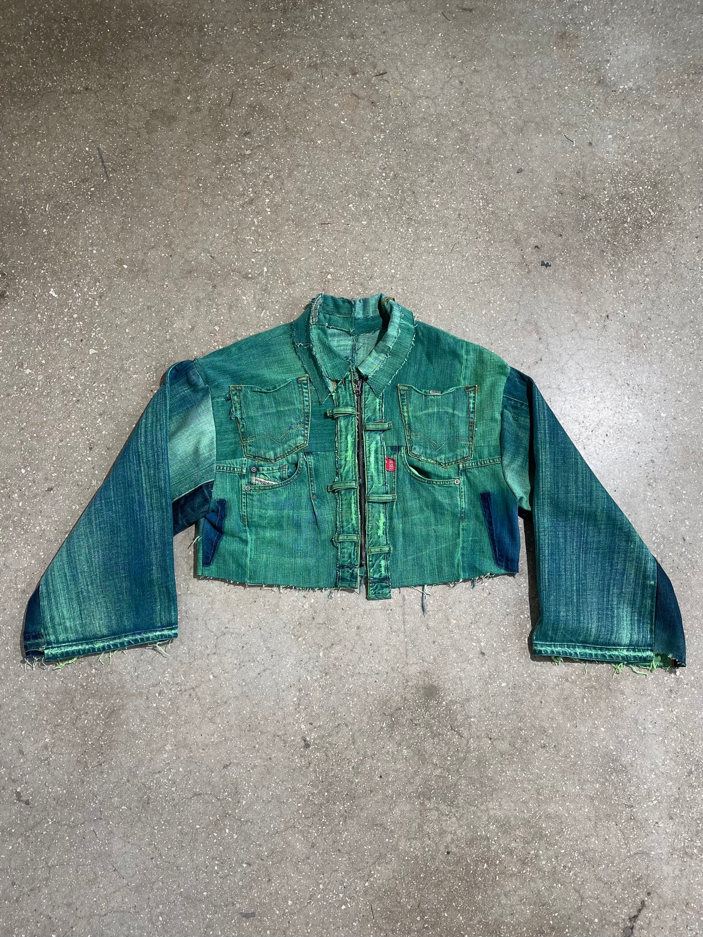 Cropped Green Diesel Jacket