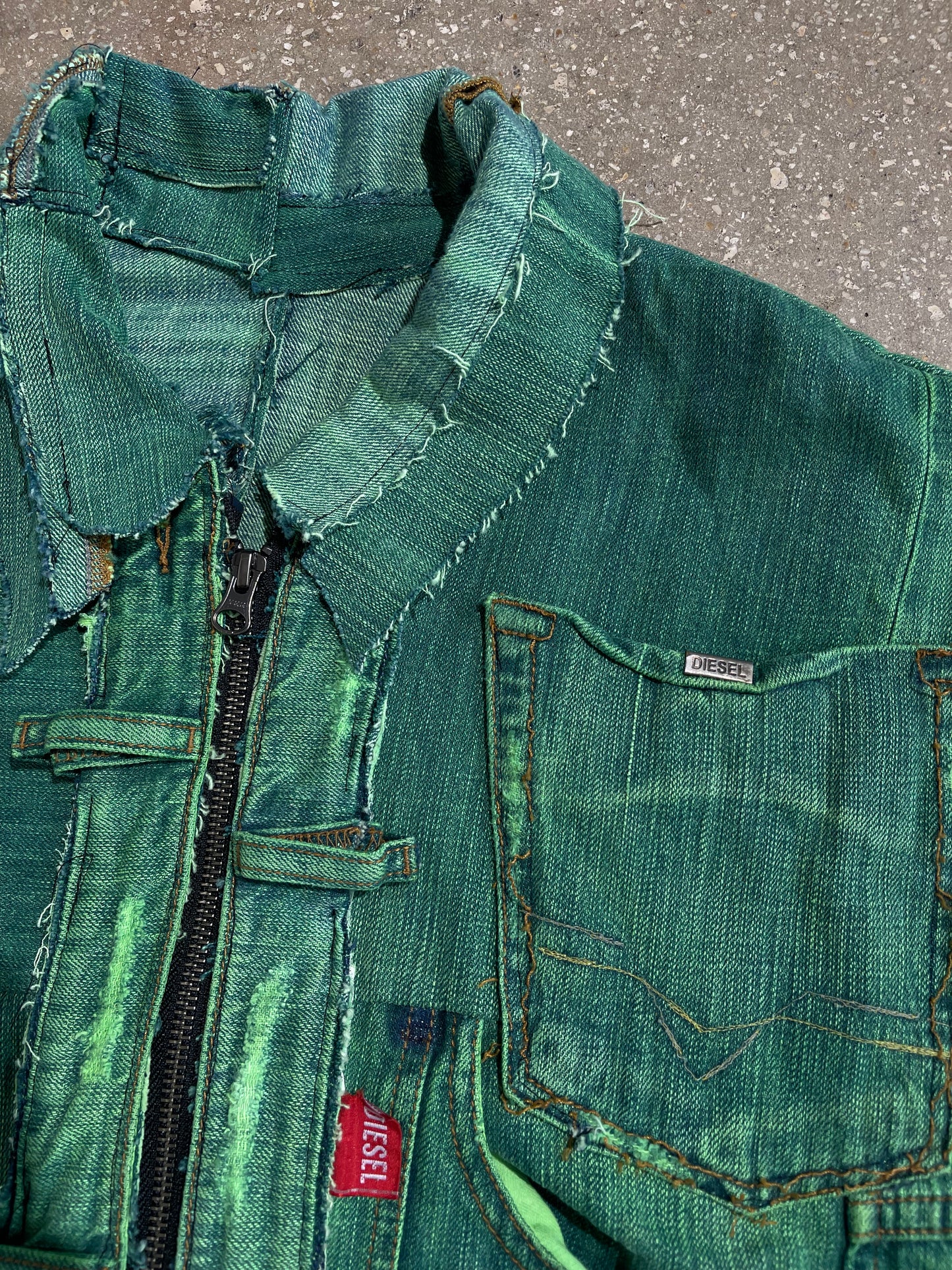 Cropped Green Diesel Jacket