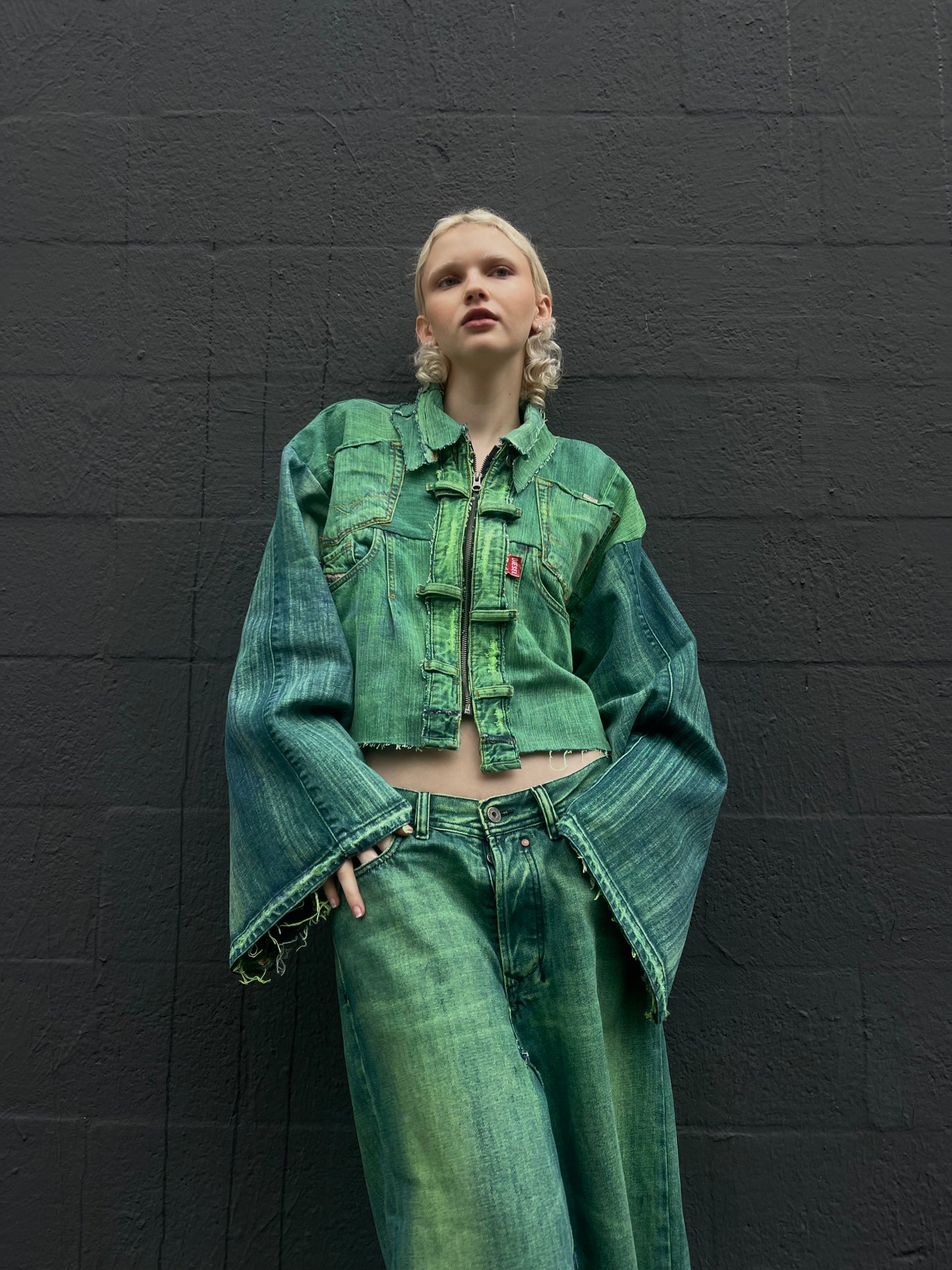 Cropped Green Diesel Jacket