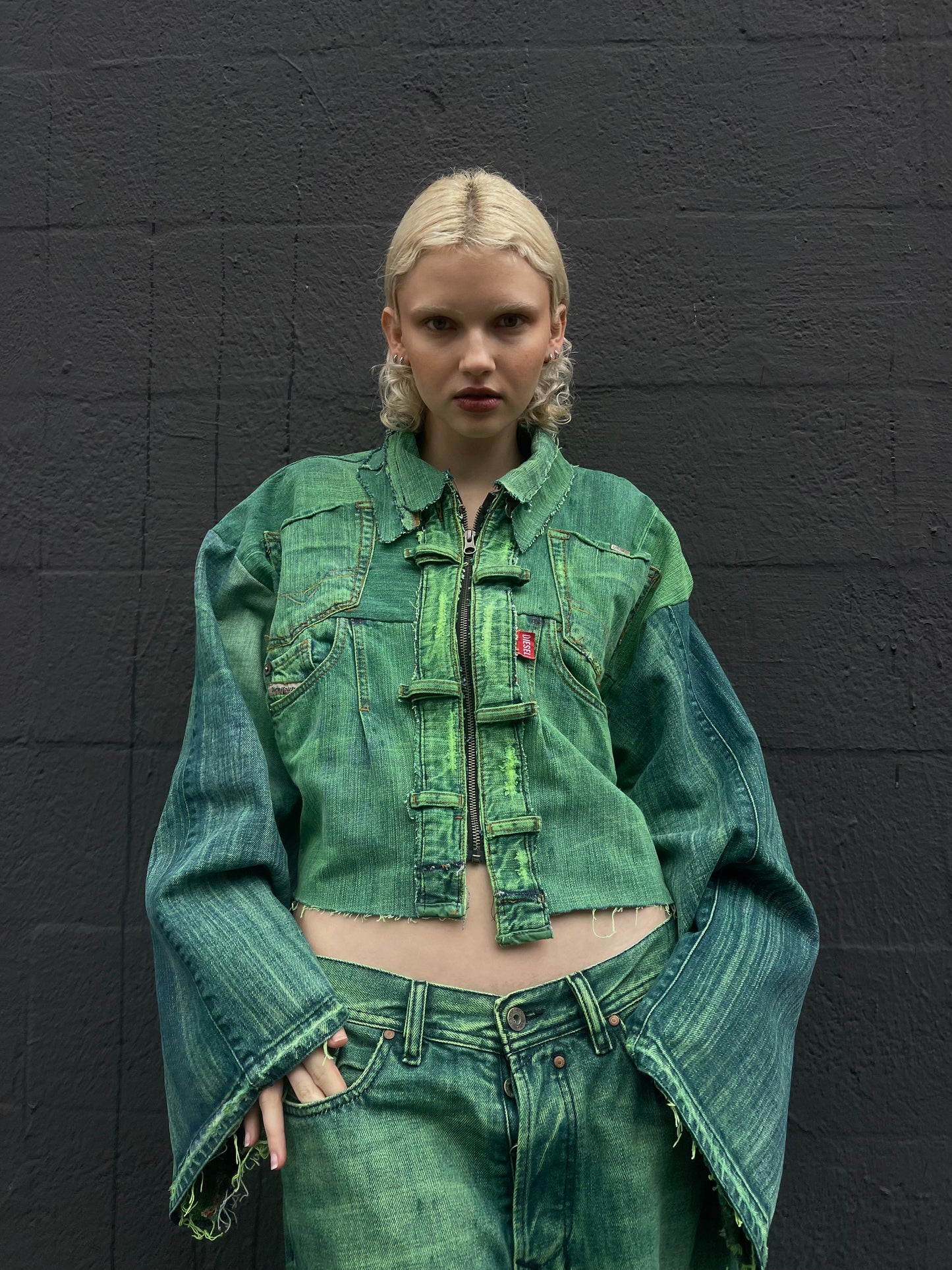 Cropped Green Diesel Jacket