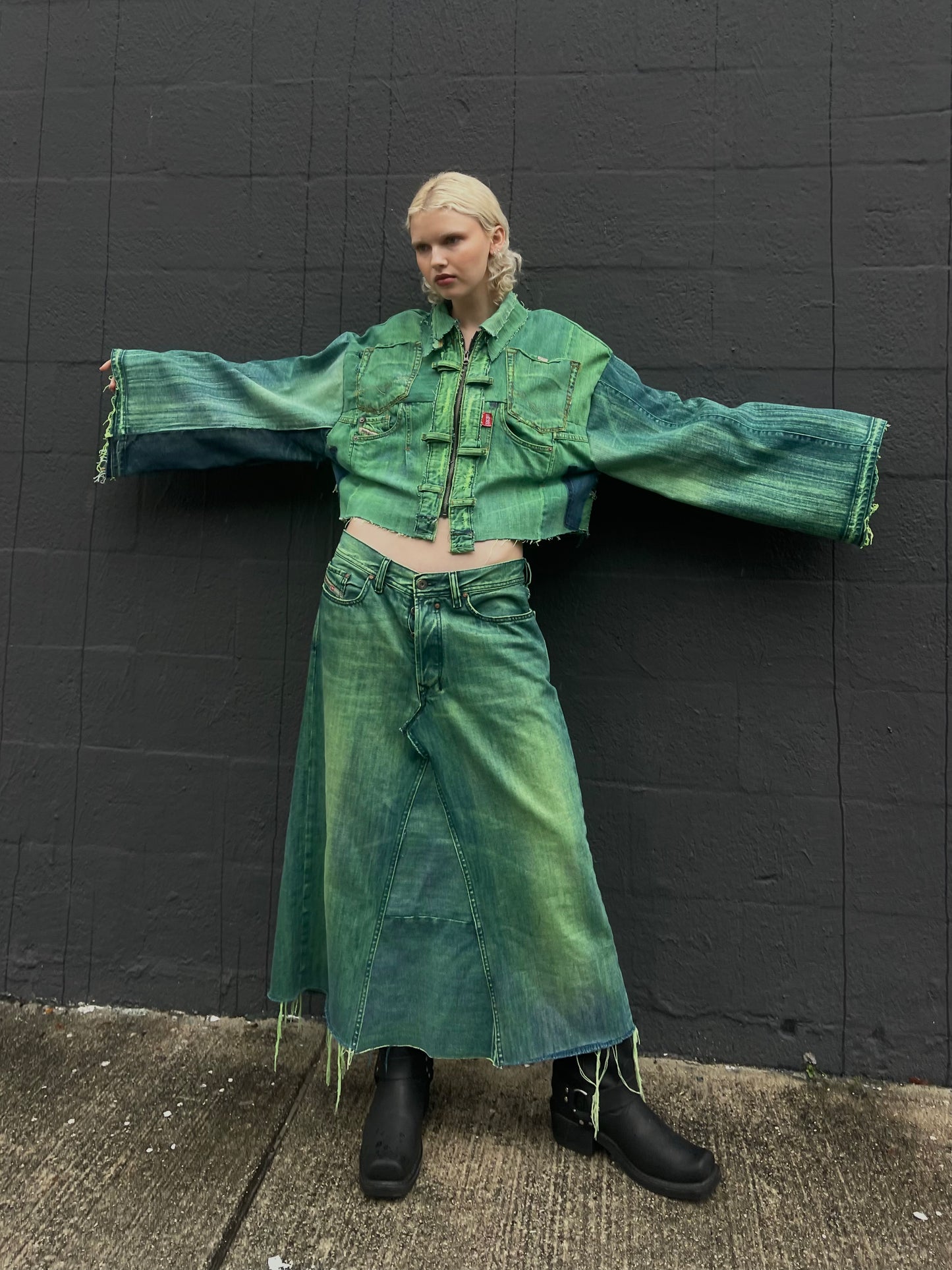 Cropped Green Diesel Jacket